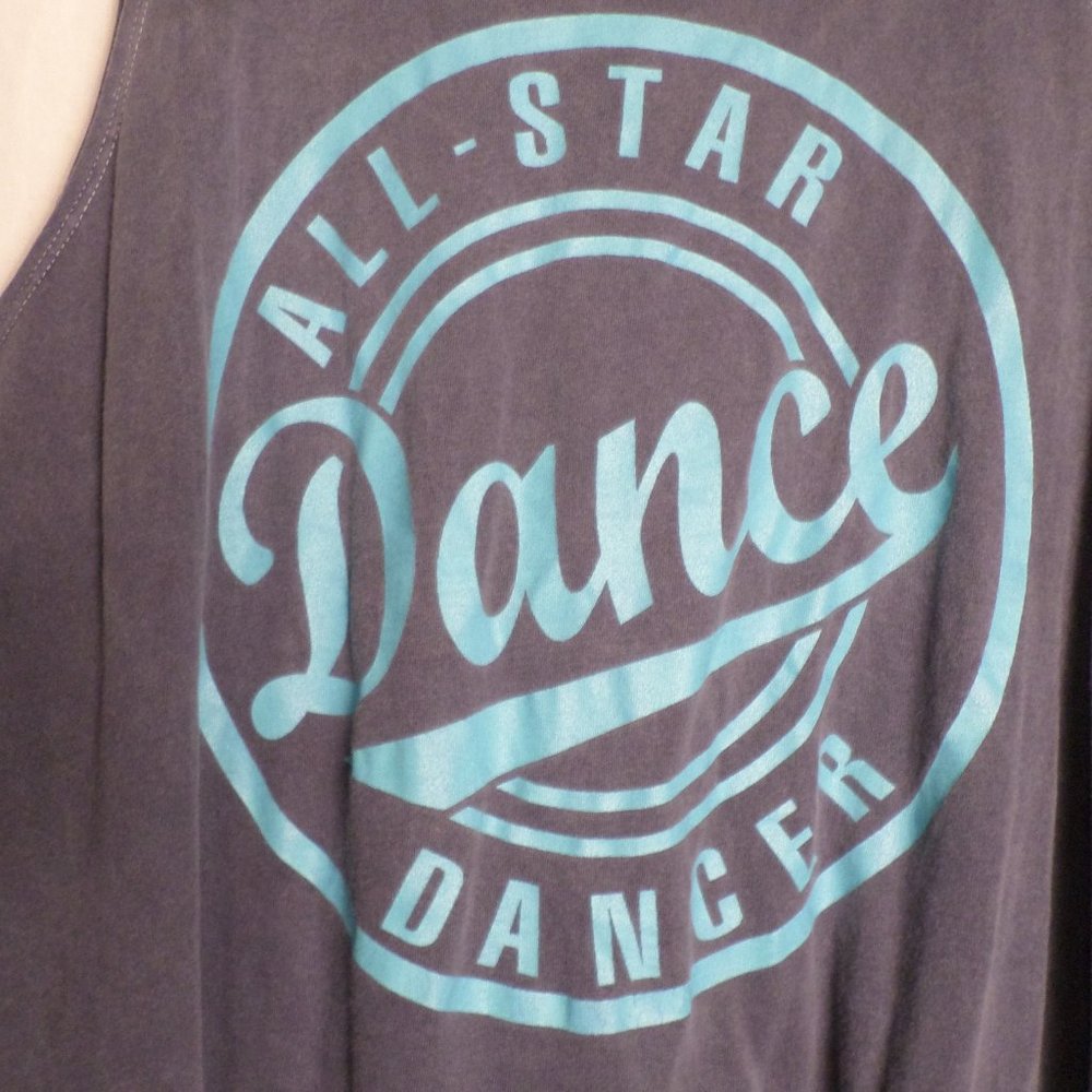 All Star Dancer Authentic Pigment Blue Grey Tank Top Large - Picture 7 of 7
